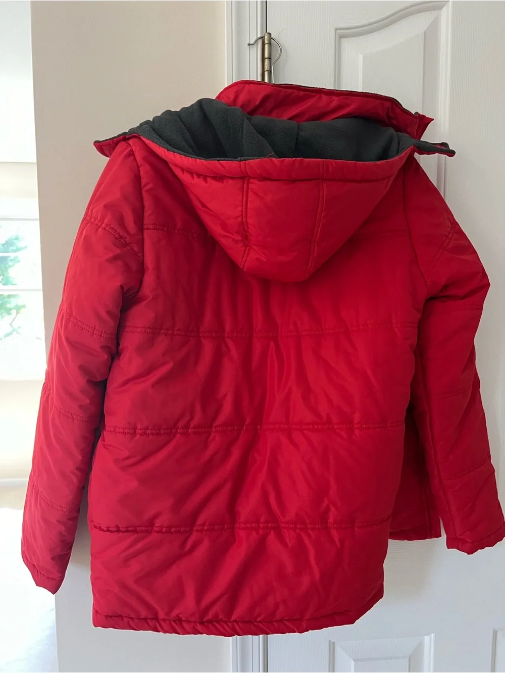 Izod Red Kids' Puffer Jacket with Hood Size 18
